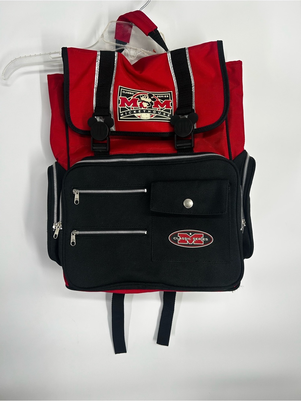 Mickey Mouse Classic Series MOM Backpack Disney Store Large Red & Black